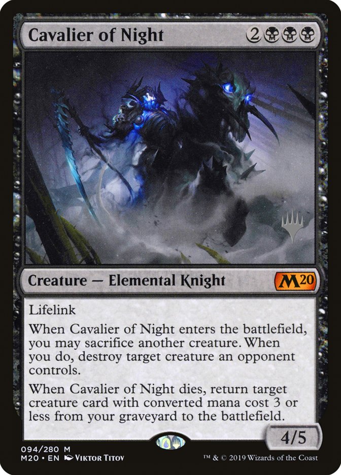 Cavalier of Night (Promo Pack) [Core Set 2020 Promos] | Boutique FDB TCG