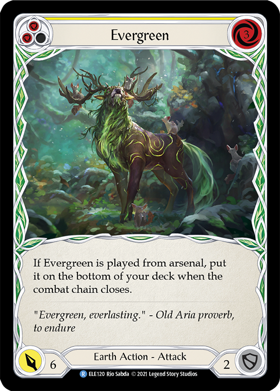 Evergreen (Yellow) [ELE120] (Tales of Aria)  1st Edition Normal | Boutique FDB TCG