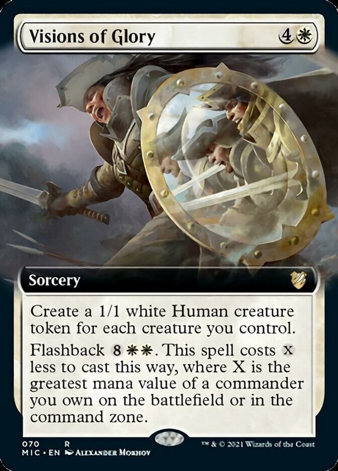 Visions of Glory (Extended Art) [Innistrad: Midnight Hunt Commander] | Boutique FDB TCG