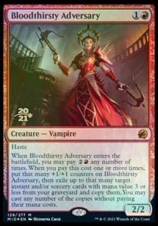 Bloodthirsty Adversary [Innistrad: Midnight Hunt Prerelease Promos] | Boutique FDB TCG