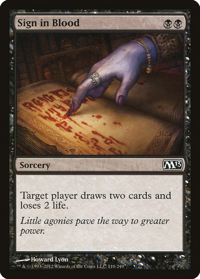 Sign in Blood [Magic 2013] | Boutique FDB TCG