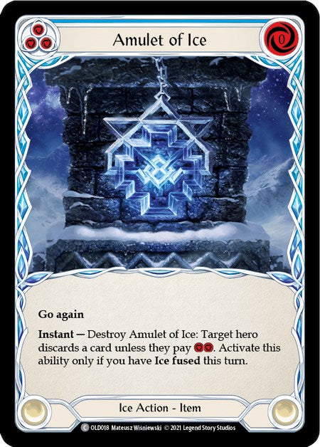 Amulet of Ice (Blue) [OLD018] (Tales of Aria Oldhim Blitz Deck)  1st Edition Normal | Boutique FDB TCG