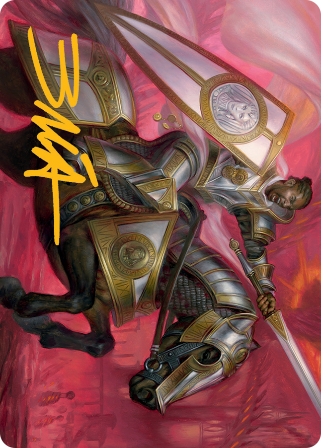 Sigiled Sentinel Art Card (Gold-Stamped Signature) [March of the Machine Art Series] | Boutique FDB TCG