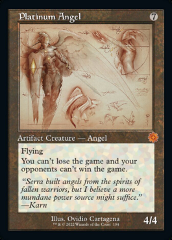 Platinum Angel (Retro Schematic) [The Brothers' War Retro Artifacts] | Boutique FDB TCG