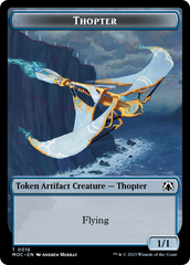 Thopter // Gold Double-Sided Token [March of the Machine Commander Tokens] | Boutique FDB TCG