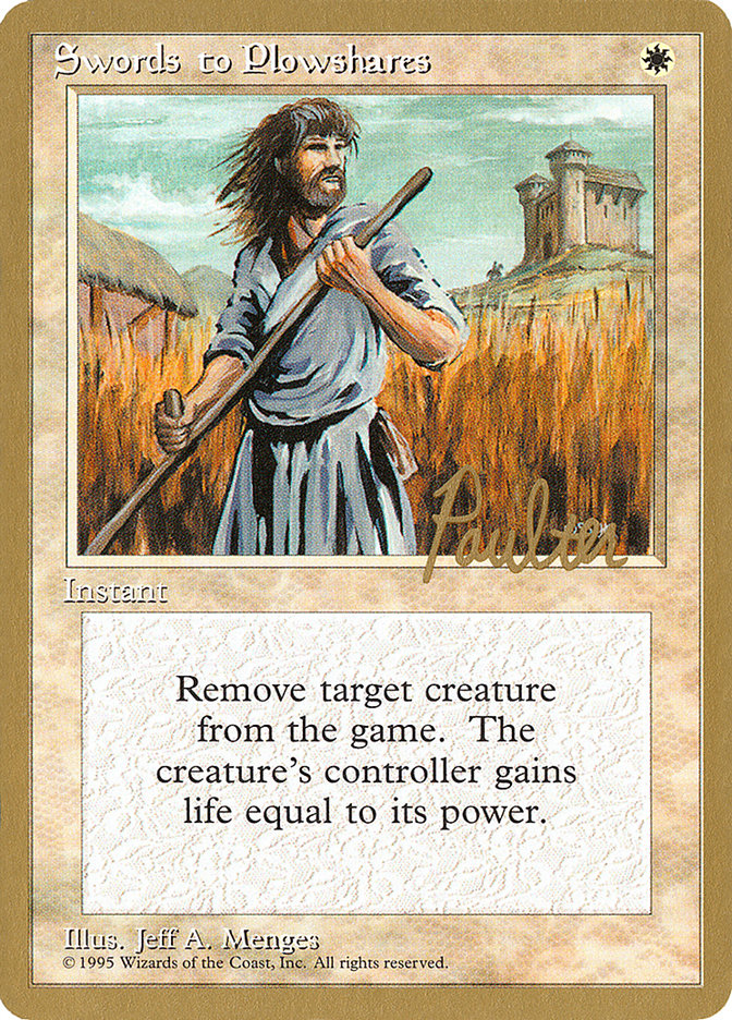 Swords to Plowshares (Preston Poulter) [Pro Tour Collector Set] | Boutique FDB TCG