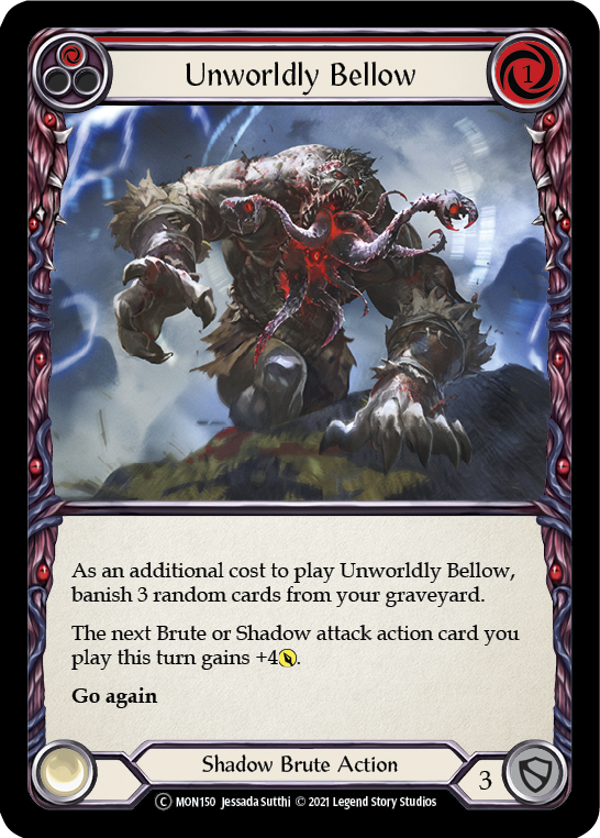 Unworldly Bellow (Red) [U-MON150] (Monarch Unlimited)  Unlimited Normal | Boutique FDB TCG