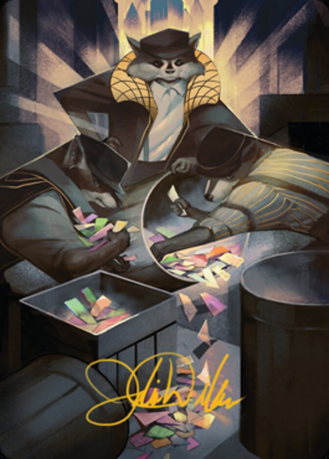 Masked Bandits Art Card (Gold-Stamped Signature) [Streets of New Capenna Art Series] | Boutique FDB TCG