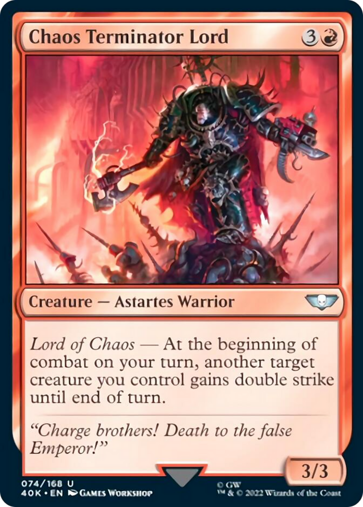 Chaos Terminator Lord (Surge Foil) [Warhammer 40,000] | Boutique FDB TCG