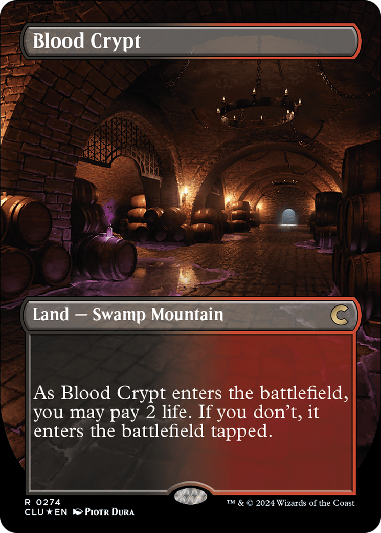 Blood Crypt (Borderless) [Ravnica: Clue Edition] | Boutique FDB TCG