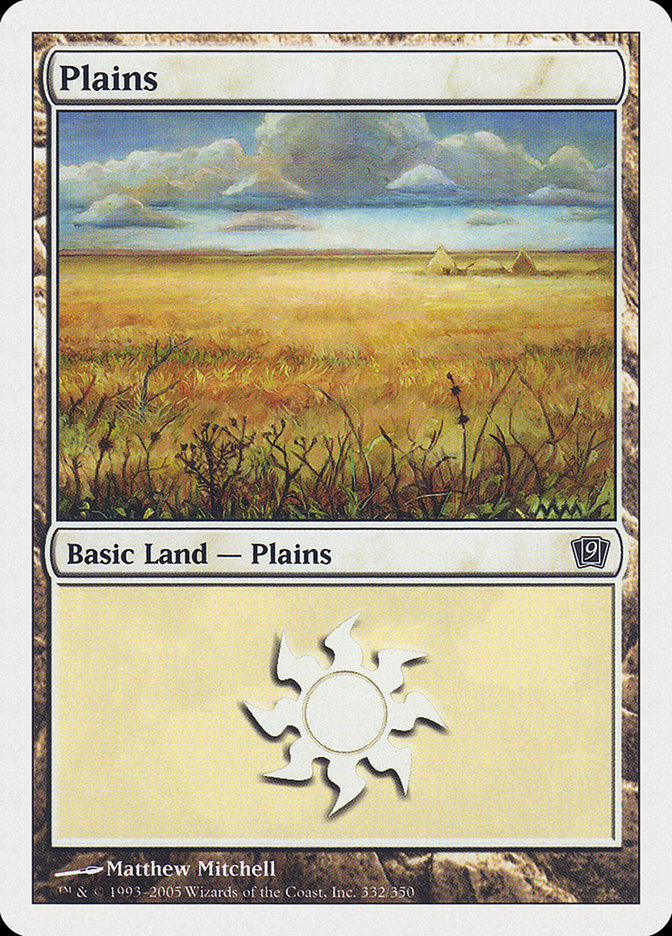Plains (332) [Ninth Edition] | Boutique FDB TCG