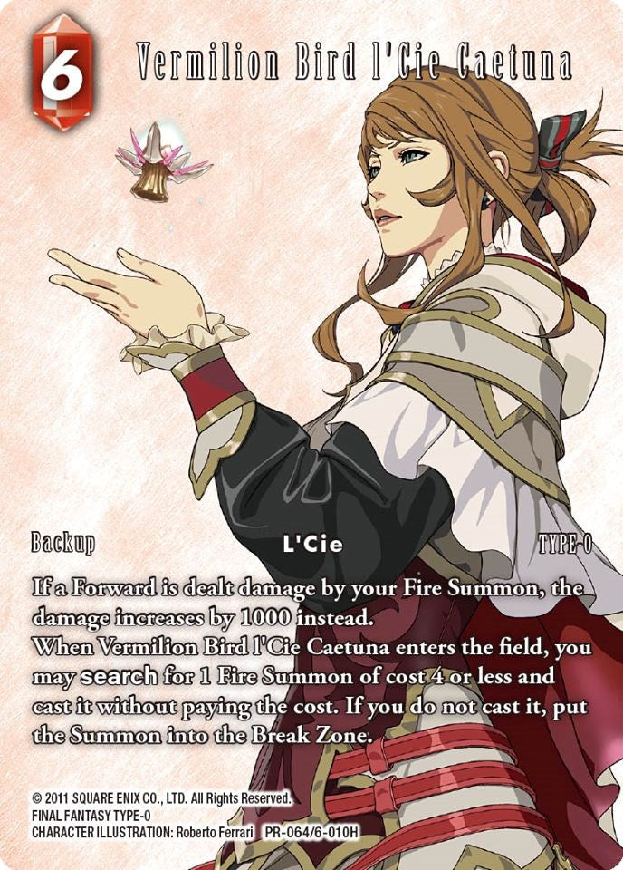 Vermilion Bird l'Cie Caetuna [Opus VI Promo Cards] | Boutique FDB TCG