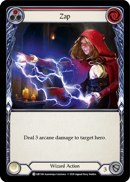 Zap (Red) [U-ARC144] (Arcane Rising Unlimited)  Unlimited Rainbow Foil | Boutique FDB TCG