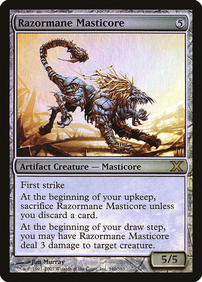 Razormane Masticore (Premium Foil) [Tenth Edition] | Boutique FDB TCG