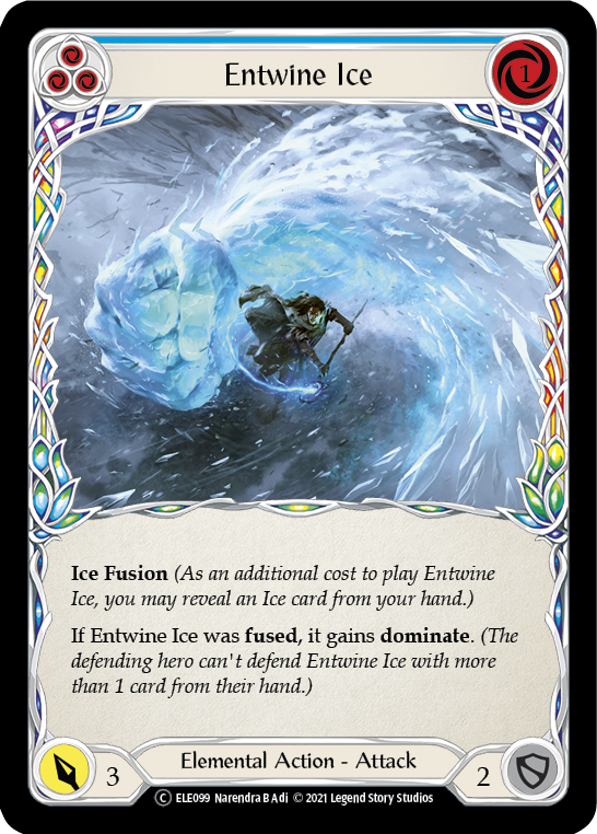 Entwine Ice (Blue) [U-ELE099] (Tales of Aria Unlimited)  Unlimited Rainbow Foil | Boutique FDB TCG