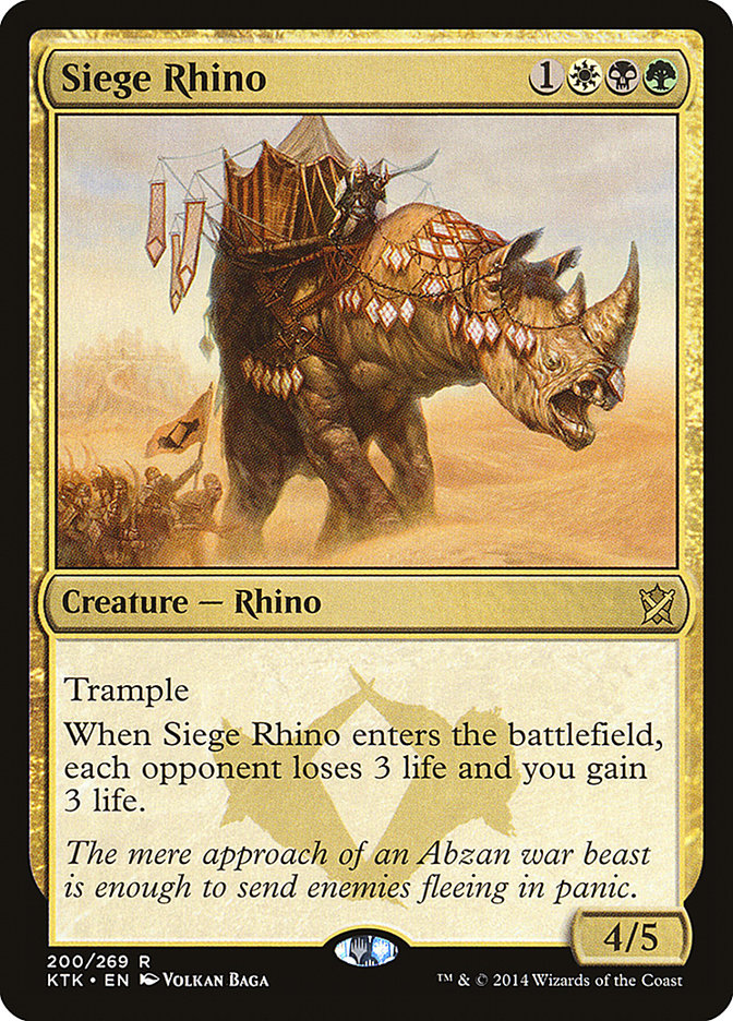 Siege Rhino [Khans of Tarkir] | Boutique FDB TCG