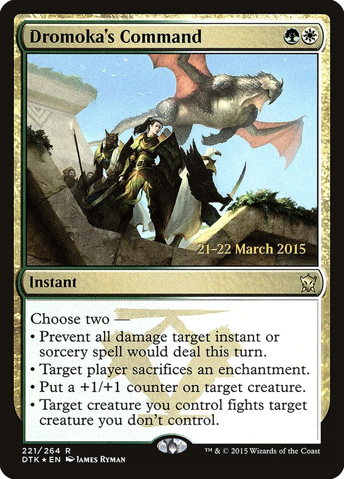 Dromoka's Command [Dragons of Tarkir Prerelease Promos] | Boutique FDB TCG