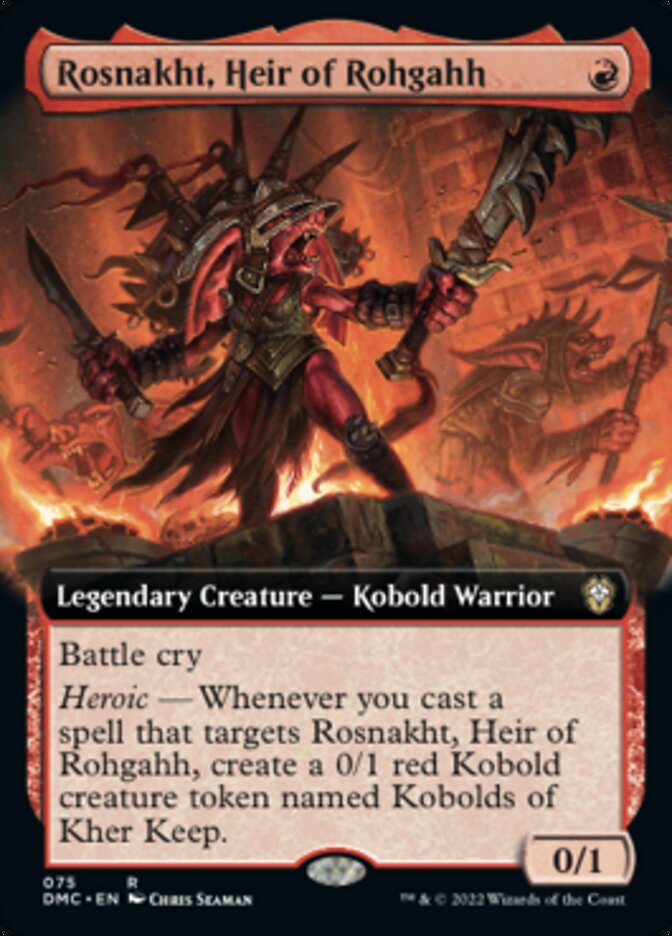 Rosnakht, Heir of Rohgahh (Extended Art) [Dominaria United Commander] | Boutique FDB TCG