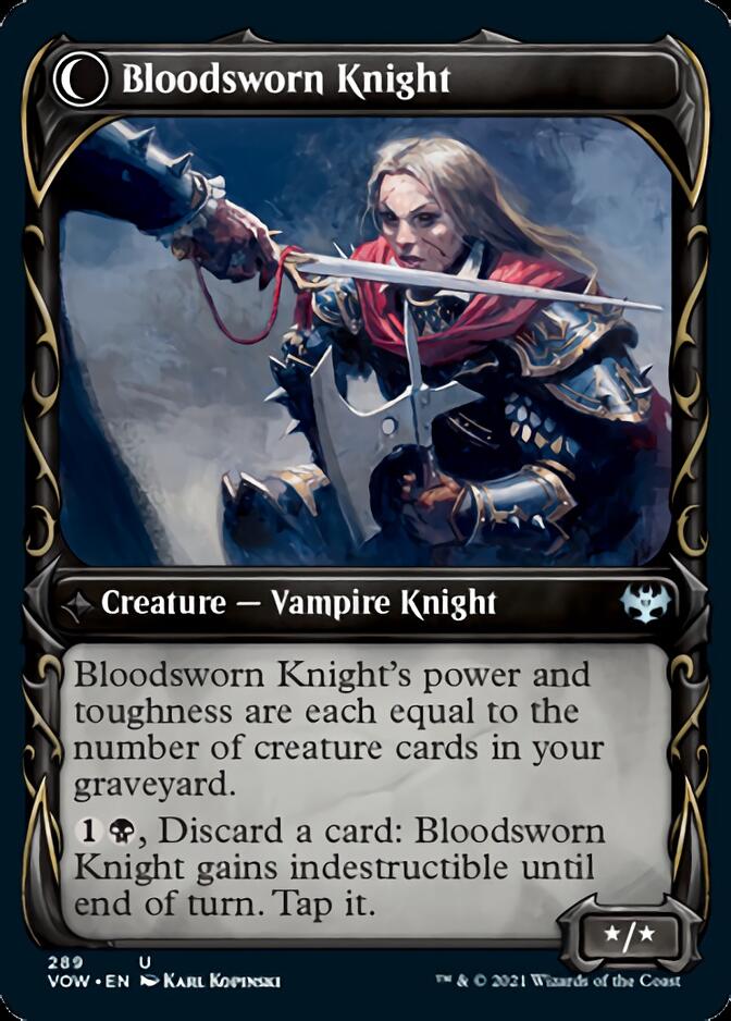 Bloodsworn Squire // Bloodsworn Knight (Showcase Fang Frame) [Innistrad: Crimson Vow] | Boutique FDB TCG