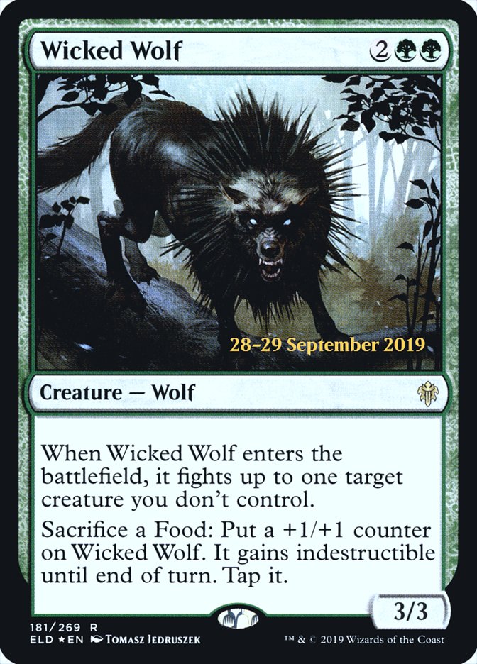 Wicked Wolf [Throne of Eldraine Prerelease Promos] | Boutique FDB TCG