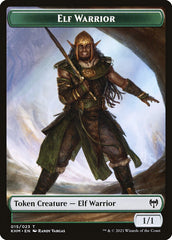 Elemental // Elf Warrior Double-Sided Token [Kaldheim Commander Tokens] | Boutique FDB TCG