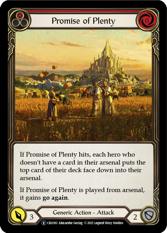 Promise of Plenty (Red) [U-CRU183] (Crucible of War Unlimited)  Unlimited Normal | Boutique FDB TCG