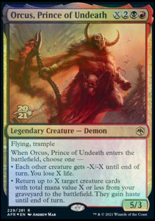 Orcus, Prince of Undeath [Dungeons & Dragons: Adventures in the Forgotten Realms Prerelease Promos] | Boutique FDB TCG