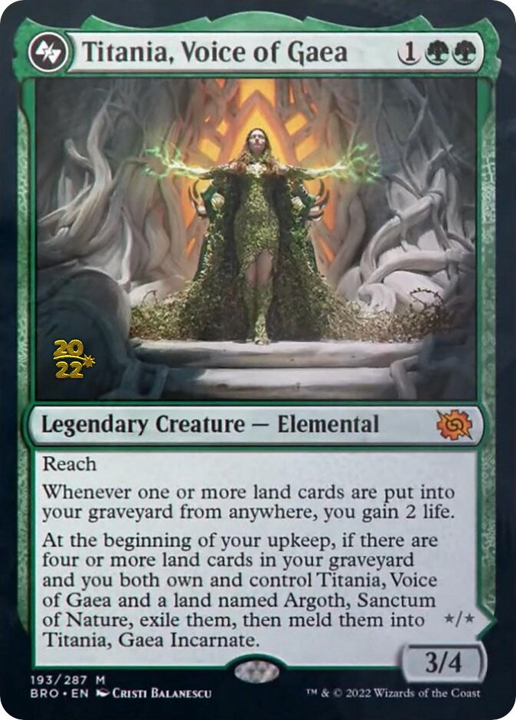 Titania, Voice of Gaea [The Brothers' War Prerelease Promos] | Boutique FDB TCG