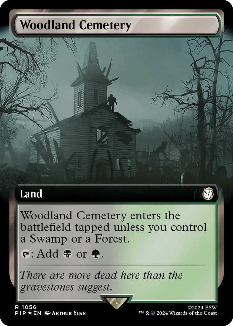 Woodland Cemetery (Extended Art) (Surge Foil) [Fallout] | Boutique FDB TCG