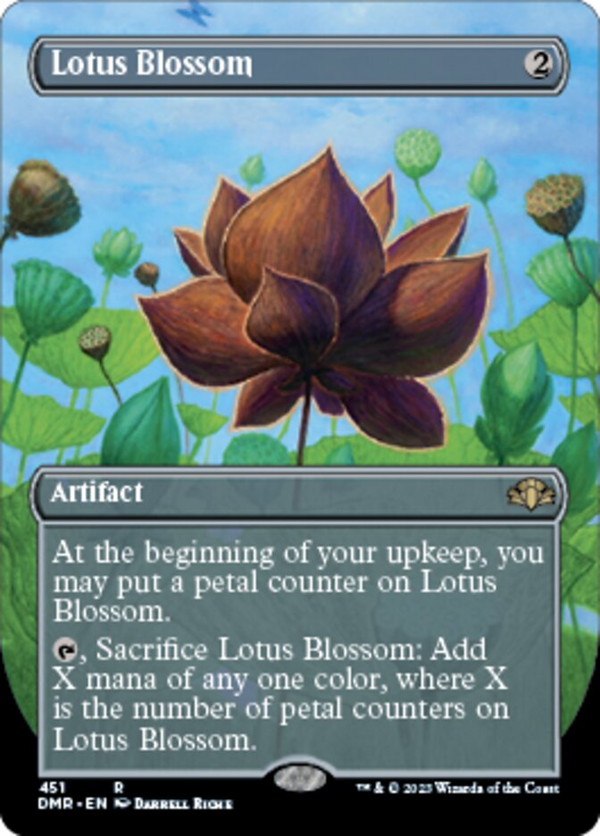 Lotus Blossom (Borderless Alternate Art) [Dominaria Remastered] | Boutique FDB TCG