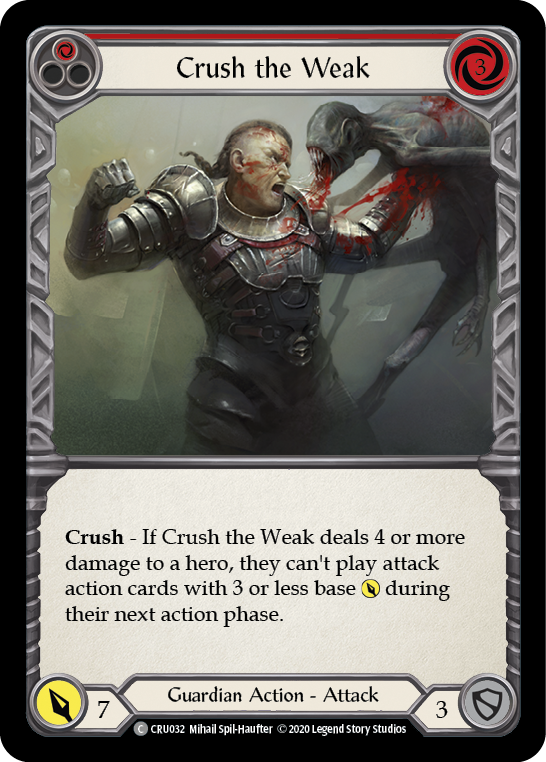 Crush the Weak (Red) [CRU032] (Crucible of War)  1st Edition Normal | Boutique FDB TCG