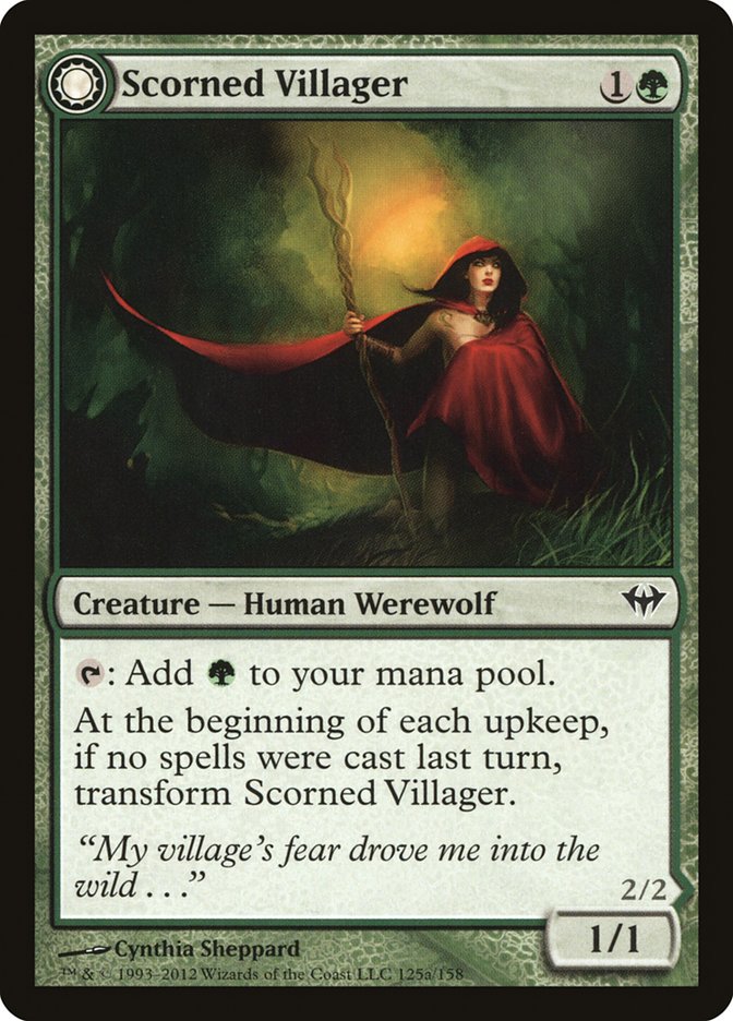 Scorned Villager // Moonscarred Werewolf [Dark Ascension] | Boutique FDB TCG