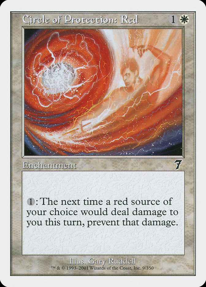 Circle of Protection: Red [Seventh Edition] | Boutique FDB TCG