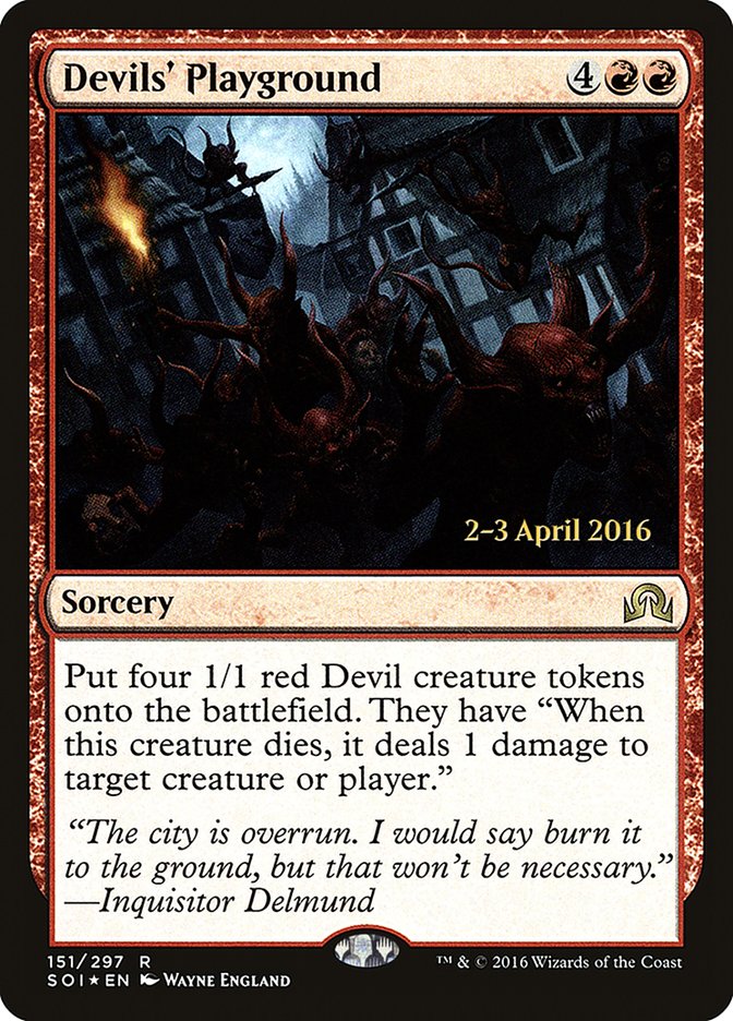 Devils' Playground [Shadows over Innistrad Prerelease Promos] | Boutique FDB TCG