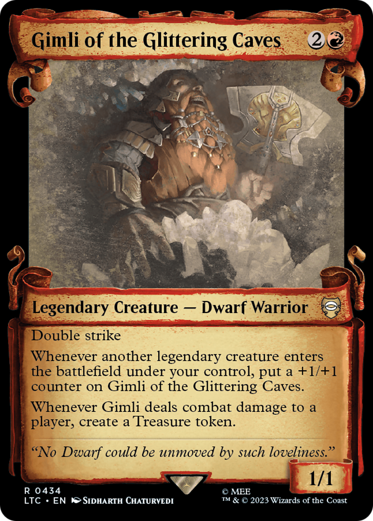 Gimli of the Glittering Caves [The Lord of the Rings: Tales of Middle-Earth Commander Showcase Scrolls] | Boutique FDB TCG