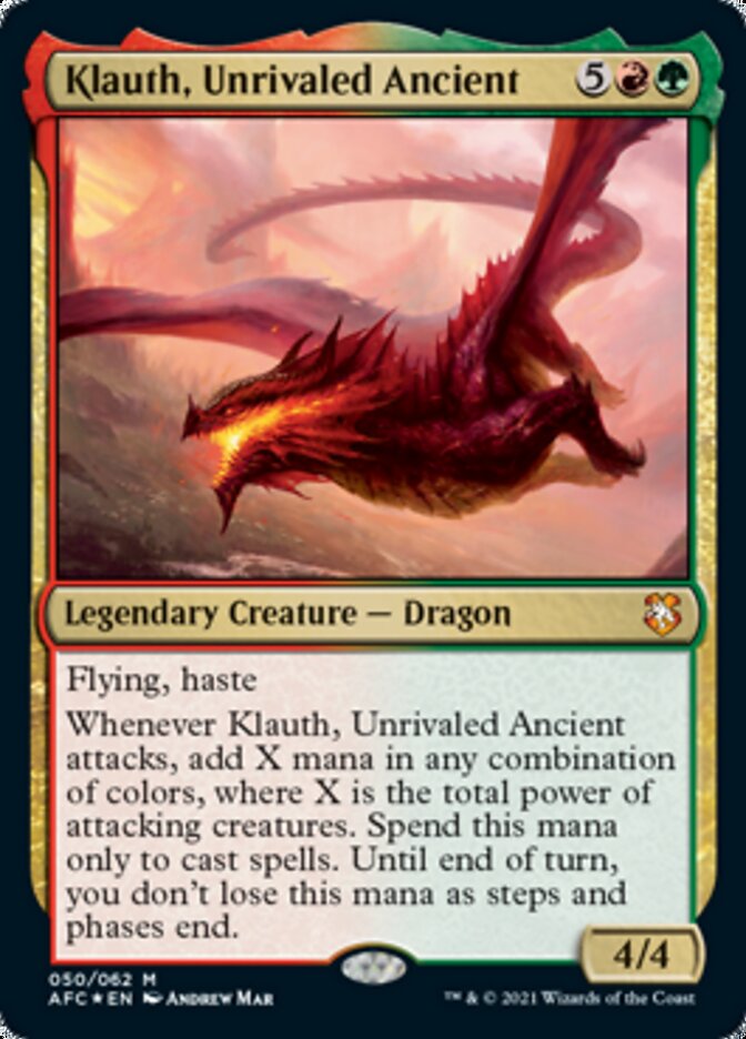 Klauth, Unrivaled Ancient [Dungeons & Dragons: Adventures in the Forgotten Realms Commander] | Boutique FDB TCG