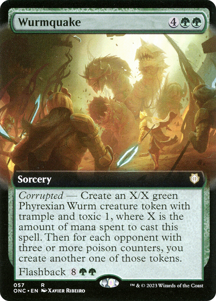 Wurmquake (Extended Art) [Phyrexia: All Will Be One Commander] | Boutique FDB TCG