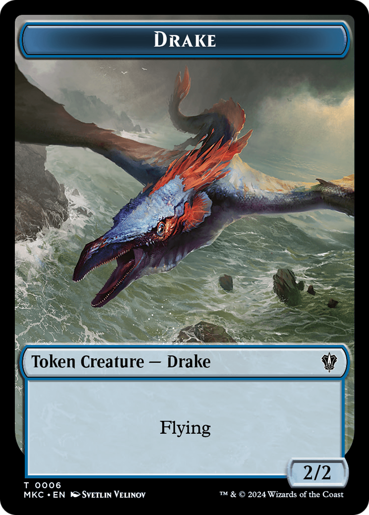 Drake // Koma's Coil Double-Sided Token [Murders at Karlov Manor Commander Tokens] | Boutique FDB TCG