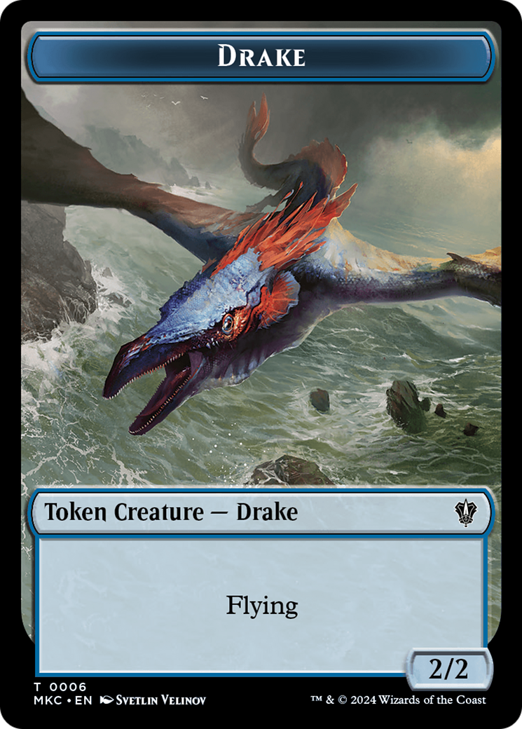 Drake // Cat Double-Sided Token [Murders at Karlov Manor Commander Tokens] | Boutique FDB TCG