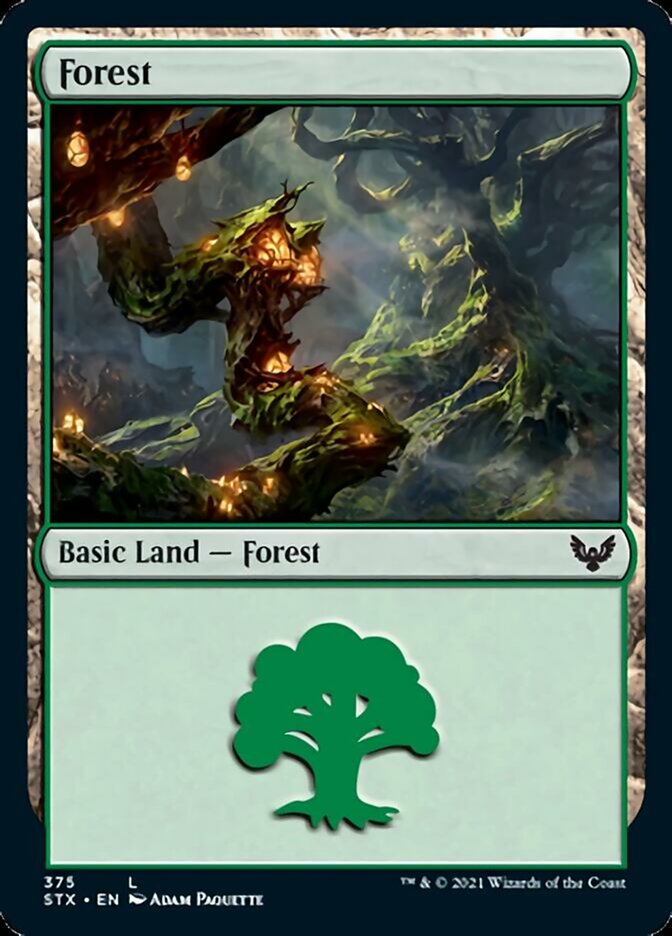 Forest (375) [Strixhaven: School of Mages] | Boutique FDB TCG