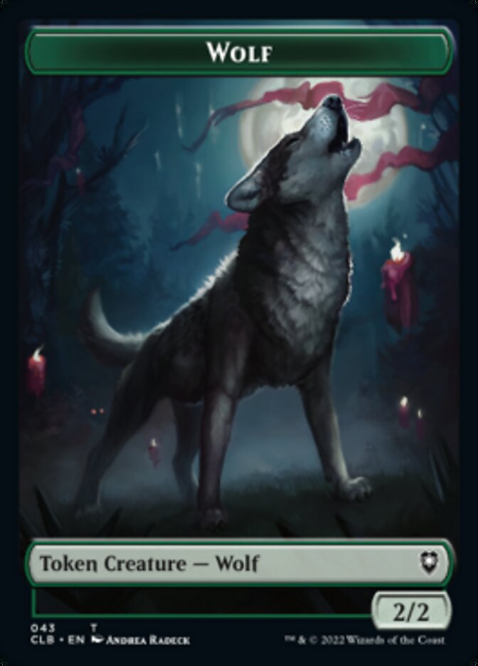 Wolf // Insect Double-Sided Token [Commander Legends: Battle for Baldur's Gate Tokens] | Boutique FDB TCG