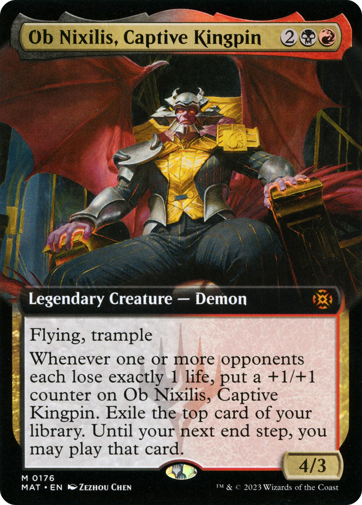 Ob Nixilis, Captive Kingpin (Extended Art) [March of the Machine: The Aftermath] | Boutique FDB TCG