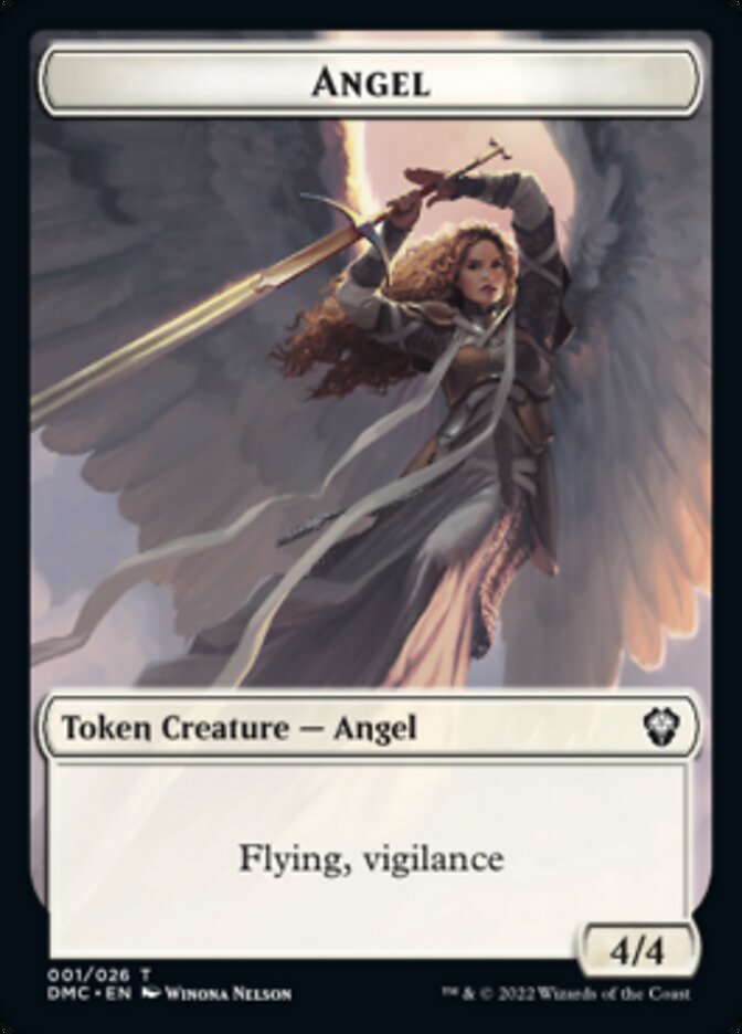 Kavu // Angel Double-Sided Token [Dominaria United Commander Tokens] | Boutique FDB TCG