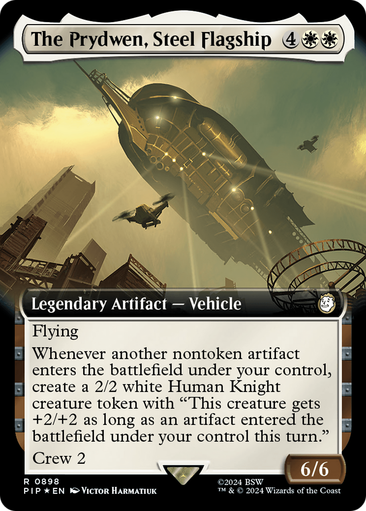 The Prydwen, Steel Flagship (Extended Art) (Surge Foil) [Fallout] | Boutique FDB TCG