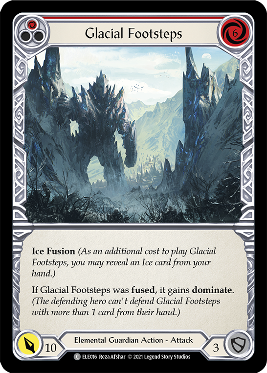 Glacial Footsteps (Red) [ELE016] (Tales of Aria)  1st Edition Normal | Boutique FDB TCG