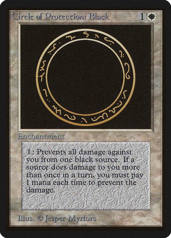 Circle of Protection: Black [Beta Edition] | Boutique FDB TCG