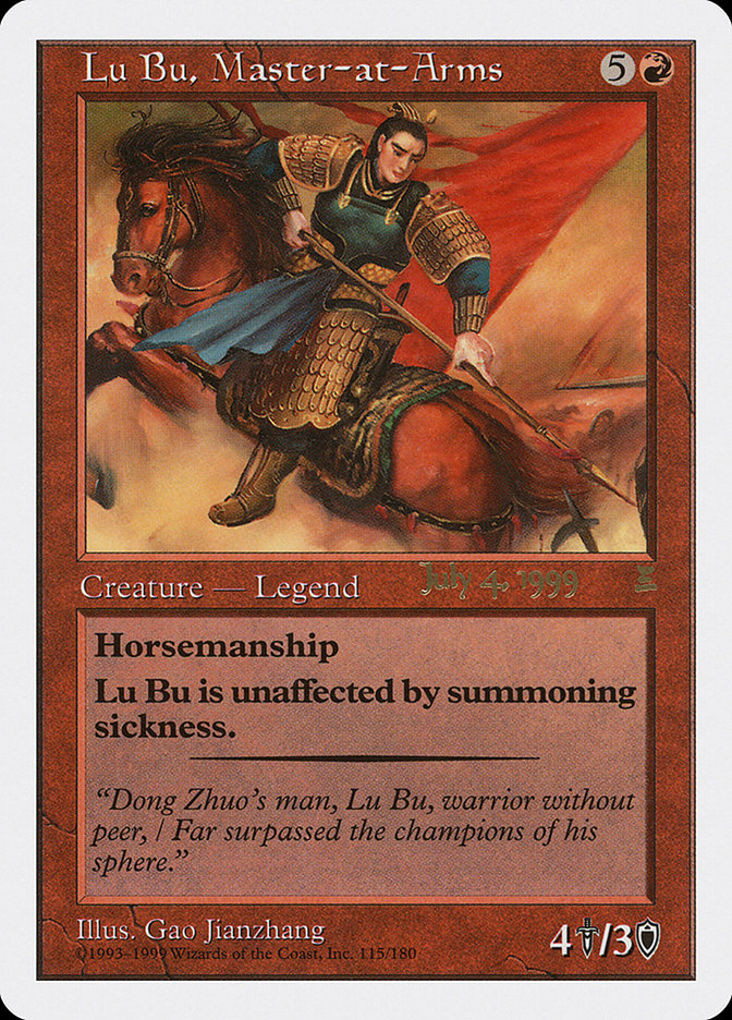 Lu Bu, Master-at-Arms (July 4, 1999) [Portal Three Kingdoms Promos] | Boutique FDB TCG