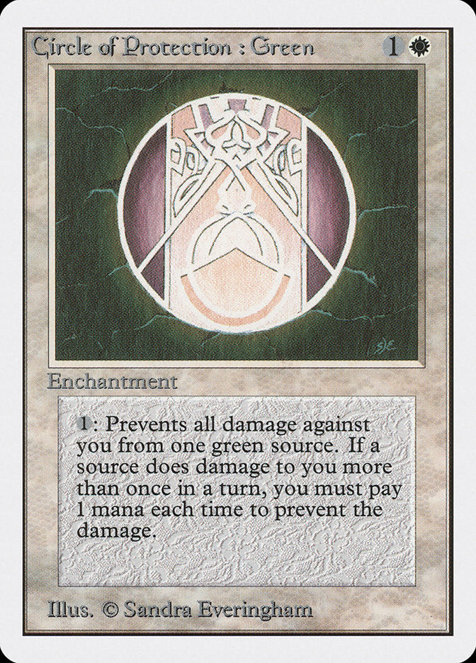 Circle of Protection: Green [Unlimited Edition] | Boutique FDB TCG