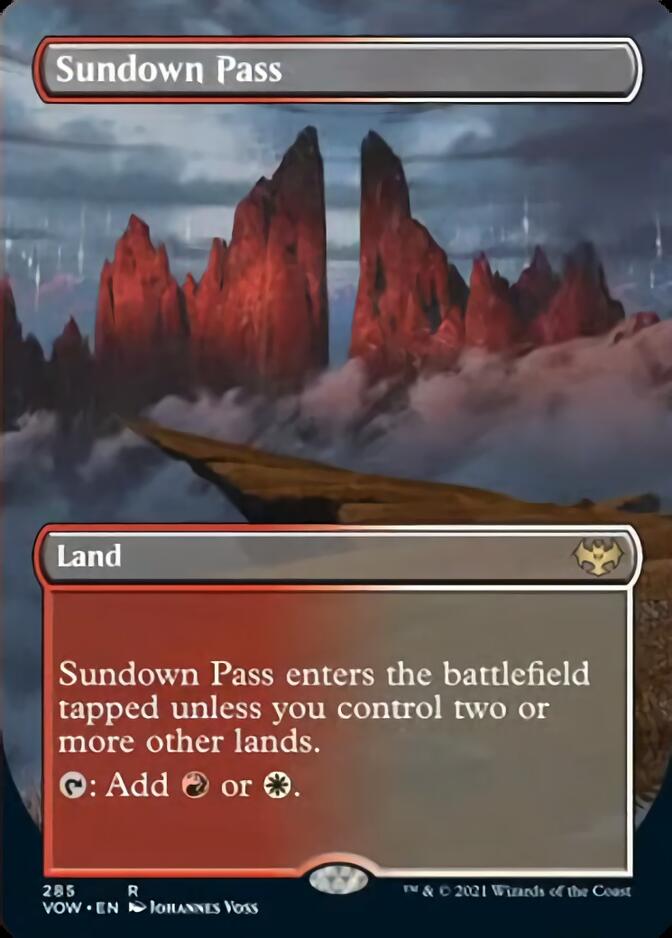 Sundown Pass (Borderless Alternate Art) [Innistrad: Crimson Vow] | Boutique FDB TCG