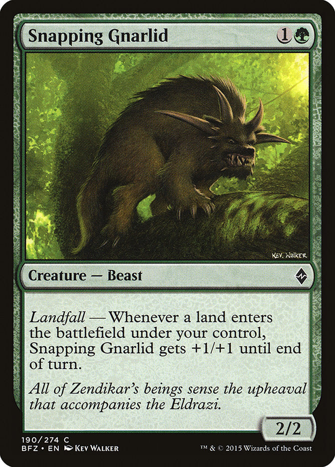 Snapping Gnarlid [Battle for Zendikar] | Boutique FDB TCG